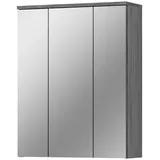 inn.furn Spiegelschrank "Bailey" grau Badschrank 3-türig 60 cm,