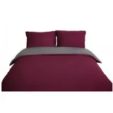 COFI 1453 Microfaser Wende-Bettwäsche mit Reißverschluss, für Einzel- und Doppelbett 200 x 220 cm + 2x 80 x 80 cm