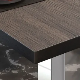 GGM Möbel Bistro Loungetisch 60 x 60 x 41 cm Light Wenge/Edelstahl