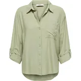 Jdy Hemdbluse JDYCAYA LINEN LOOSE L/S SHIRT WVN DIA Grau M