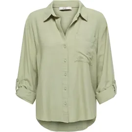 Jdy Hemdbluse JDYCAYA LINEN LOOSE L/S SHIRT WVN DIA Grau M