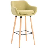 deluke Barhocker mit Lehne HellGrünfarbig VILO Stoffbezug, 99x55x46cm Barhocker mit Lehne Tresenhocker Barstuhl Thekenhocker