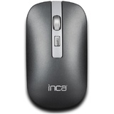 INCA Bluetooth & kabellose 2,4G kabellose optische Maus wiederaufladbare 800-1200-1600 Dpi Silent-Maus Anthrazit