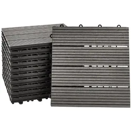 Home Deluxe WPC Bavaro anthrazit 30 x 30 x 2,2 cm 6 St.