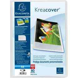 Exacompta 5788E 8x Sichtmapppen A4, PP mittelstark, 80 Hüllen, Kreacover Chromaline - Transparent