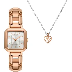 Quarzuhr ARMANI EXCHANGE, roségoldfarben, Armbanduhren, Damen, Armbanduhr, Damenuhr, Edelstahlarmband, Ideal auch als Geschenk