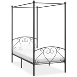 vidaXL Himmelbett-Gestell Grau Metall 120 x 200 cm