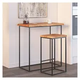 vidaXL Tischplatte 80x60x2,5cm Rechteckig Massivholz Akazie Naturkante