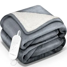 sinnlein Heizdecke mit Abschaltautomatik 180 x 130 cm Hellgrau
