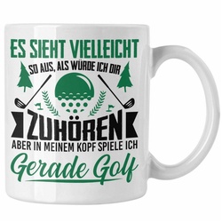 Trendation Tasse Trendation – Golfer Geschenk Golf Tasse mit Spruch – Kaffeetasse für Golfer Geschenkidee weiß