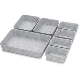 Helit H6131082 - Schubladen Organizer the organizer Filz, 7-teilig