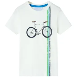 Kinder-Kurzarmshirt Ecru 128