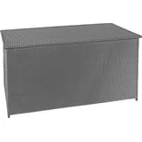 MCW Poly-Rattan Kissenbox MCW-D88, Gartentruhe Auflagenbox Truhe Basic grau, 80x160x94cm 950l