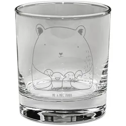Mr. & Mrs. Panda Glas Bär Gefühl - Transparent - Geschenk, Gin Glas mit Gravur, Teddybär, D, Premium Glas, Magisches Design