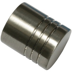 Gardinenstangen-Endstück Gardinia Endstück Zylinder für Ø 16 mm edelstahl-o, GARDINIA
