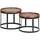 FineBuy Couchtisch rund Braun Sheesham 53 x 45 cm
