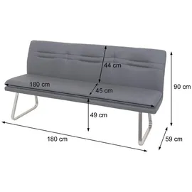 berlinlodge Sitzbank Braun 180 x 90 x 59 cm