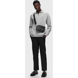 Lacoste Zip-Up High Neck Interlock Sweatshirt Schwarz L