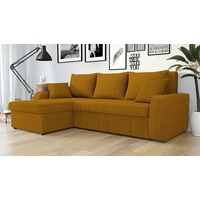 MIRJAN24 Ecksofa Kris Cord, mit Schlaffunktion und zwei Bettkasten, L-Form mit Kissen-Set, L: 238 cm braun