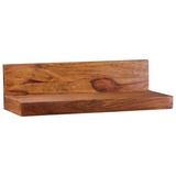 Wohnling Wandregal MUMBAI Massiv-Holz Sheesham Holzregal 60 cm Landhaus-Stil Hänge-Regal Echt-Holz Wand-Board Natur-Produkt