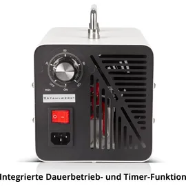 STAHLWERK Ozongenerator OG-40 ST 40 g/h bis 200 qm Dauerbetrieb mit Timer