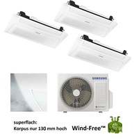 SAMSUNG Wind-free 1-Weg-Kassette 2,5 + 2x3,5kW Klimaanlage Wärmepumpe Klimagerät