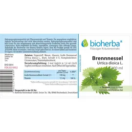 Bioherba Brennnessel Urtica dioica L. Tropfen Tinktur 50 ml