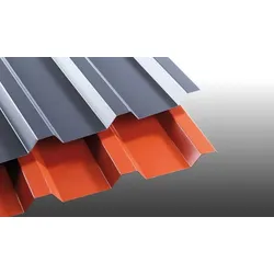 Trapezbleche 207/35, 0,63 mm, 25 my Polyester - Dachbleche aus verzinktem Stahlfeinblech - 9 Farben mit/ohne Vlies - 1070 x 1000 bis 7000 mm