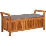 vidaXL Garten-Truhenbank 126 x 56 x 50 cm Grau