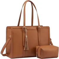 LOVEVOOK Damen Handtasche 15,6 Zoll Laptoptasche Schultertasche Elegante Tote