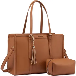 luxuskollektion Damen Handtasche 15,6 Zoll Laptoptasche Schultertasche Elegante Tote Bag