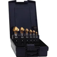 EXACT Exact, Kegelsenker-Set \"EURO2024\" Ø6,3-20,5mm, HSS-TIN, 90°, 6-tlg., DIN335,