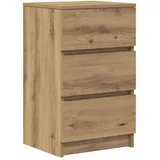 vidaXL Nachtschrank mit 3 Schubladen 39 x 35 x 65 cm Braun