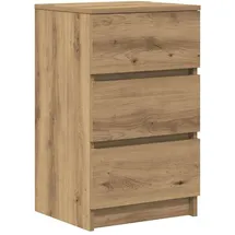 vidaXL Nachtschrank mit 3 Schubladen 39 x 35 x 65 cm Braun