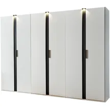 WIMEX »Rimini by fresh to go, weiß oder graphit mit schwarzen Metallgriffen«, inklusive LED Beleuchtung, 3 Breiten: 200, 250 oder 300cm, 216cm hoch