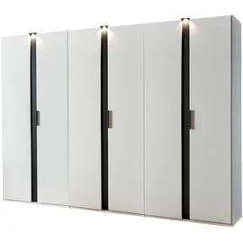 WIMEX »Rimini by fresh to go, weiß oder graphit mit schwarzen Metallgriffen«, inklusive LED Beleuchtung, 3 Breiten: 200, 250 oder 300cm, 216cm hoch