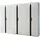 WIMEX »Rimini by fresh to go, weiß oder graphit mit schwarzen Metallgriffen«, inklusive LED Beleuchtung, 3 Breiten: 200, 250 oder 300cm, 216cm hoch