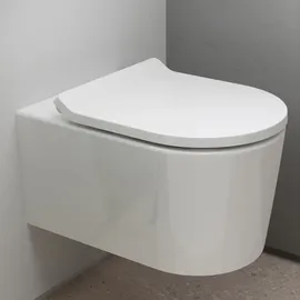 Hansgrohe EluPura S Wand-WC mit WC-Sitz Weiß spülrandlos
