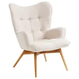 Kare DESIGN Sessel Vicky Stoff Beige Ecru