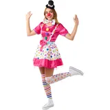 Funidelia | Clown Kostüm für Damen Clowns, Zirkus - Kostüm für Erwachsene & Verkleidung für Partys, Karneval & Halloween - Größe L - XL - Rot