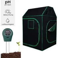 Mucola - Growbox Gewächshaus Schwarz Grün Indoor Pflanzenzelt Zuchtzelt Dachschräge Zuchtschrank Grow Tent Frühbeet Zimmergewächshaus Growschrank