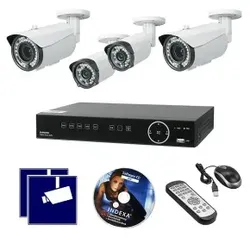 Indexa 26244 Videoüberwachungsanlage DVR422N + 4x Außenkameras 1080p AHD 2MP DVR-Set VA134 SET