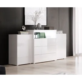 Home Affaire Sideboard URBAN III 150 x 80,7 x 39 cm Weiß