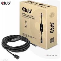 Club 3D USB-C auf USB-A 10 m Schwarz