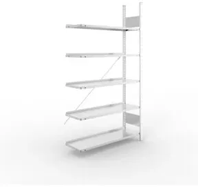 Meta Büro-Anbauregal S3 COMPACT 1850 x 1000 x 300 mm verzinkt