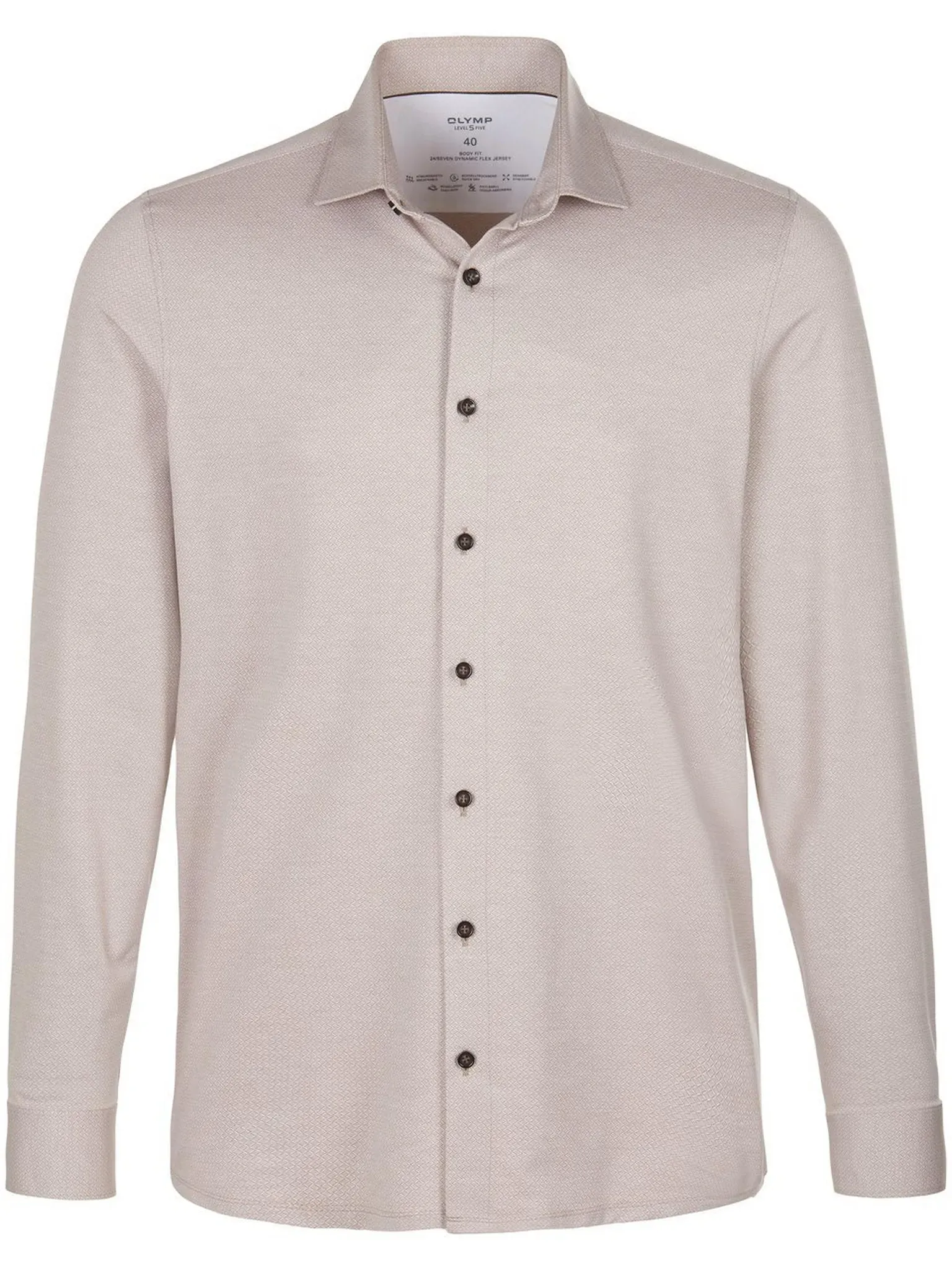 La chemise en jersey coupe Slim Fit  OLYMP Level 5 Five beige