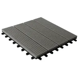 WOLFF FINNHAUS Fußboden, BxL: 30 x 30 cm, Wood-Plastic-Composite (WPC), anthrazit - grau