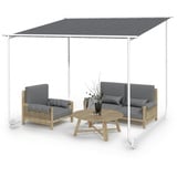 blumfeldt Nantes Pavillon Gazebo Sonnendach 3x3m Polyester Stahlrahmen UV50+ Bodenrollen