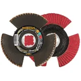 RHODIUS 211405 VISION SPEED X-LOCK Fächerschleifscheibe Edelstahl, Stahl, NE-Metalle 10 St.
