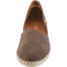 Verbenas Espadrille VERBENAS, Damen, Gr. 36, grau, Veloursleder, unifarben, Schuhe Espadrille, Strandschuh, Sommerschuh, Loafer aus Veloursleder